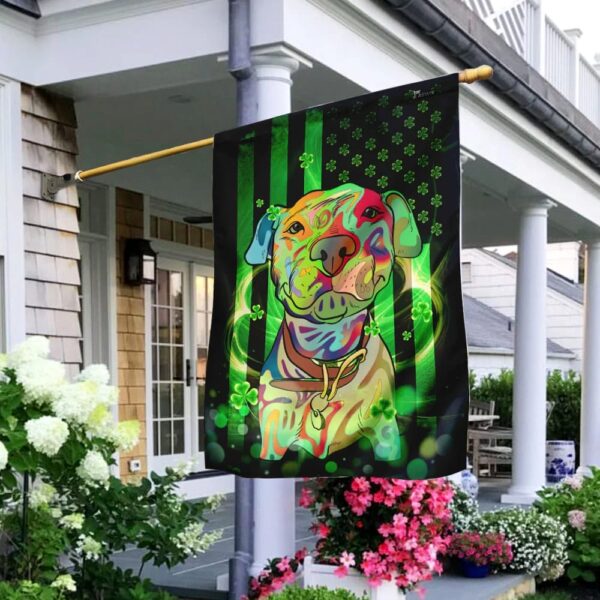 American Pit Bull Terrier St Patrick’s Day Garden Flag – Best Outdoor Decor Ideas – St Patrick’s Day Gifts