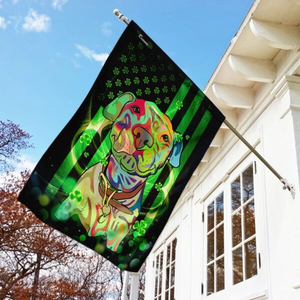 American Pit Bull Terrier St Patrick’s Day Garden Flag – Best Outdoor Decor Ideas – St Patrick’s Day Gifts