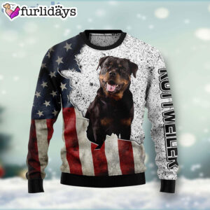 American Rottweiler Dog Lover American Flag…