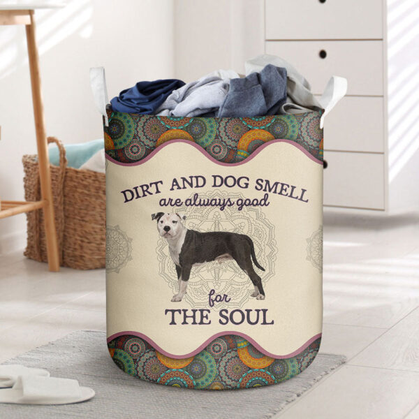 American Staffordshire Terrier Dirt And Smell Laundry Basket – Dog Laundry Basket – Mother Gift – Gift For Dog Lovers