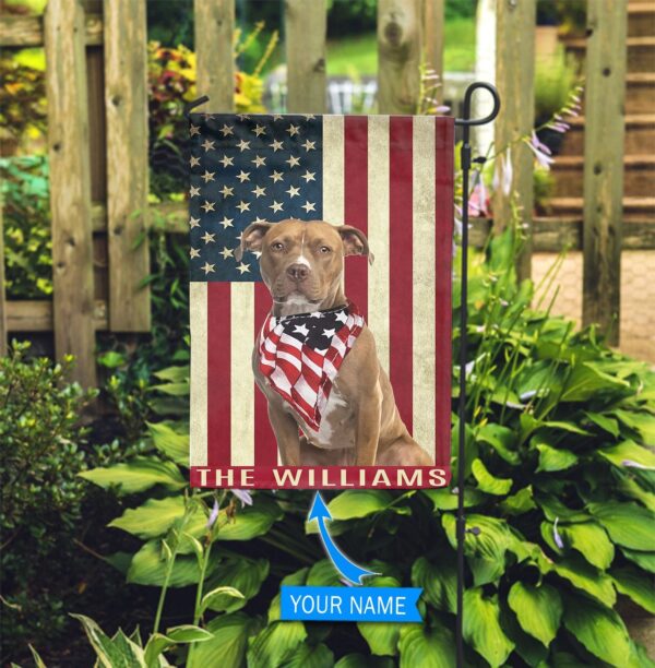 American Staffordshire Terrier Personalized Garden Flag – Garden Dog Flag – Personalized Dog Garden Flags