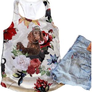 American Water Spaniel Dog Flower Autumn Tank Top Summer Casual Tank Tops For Women Gift For Young Adults 1 li7teu