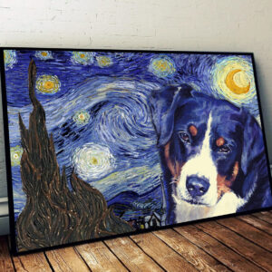 Appenzeller Sennenhund Poster Matte Canvas Dog Wall Art Prints Painting On Canvas 1