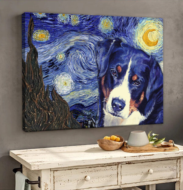 Appenzeller Sennenhund Poster & Matte Canvas – Dog Wall Art Prints – Painting On Canvas