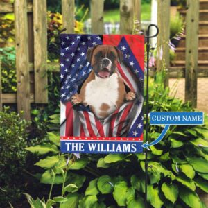 Arkansas Boxer Dog Personalized Garden Flag…