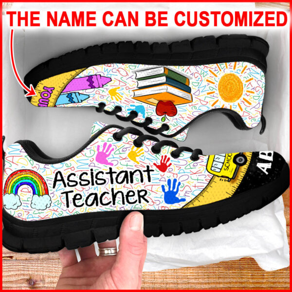 Assistant Teacher Shoes Bus Ruler Sneaker Walking Shoes – Personalized Custom – Best Gift For Teacher’s Day