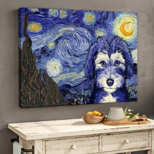 Aussiedoodle Poster Matte Canvas Dog Wall Art Prints Painting On Canvas 2