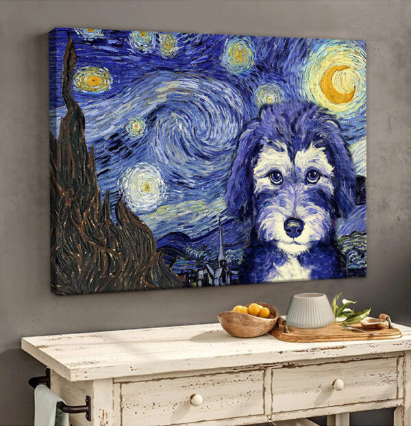 Aussiedoodle Poster & Matte Canvas – Dog Wall Art Prints – Painting On Canvas