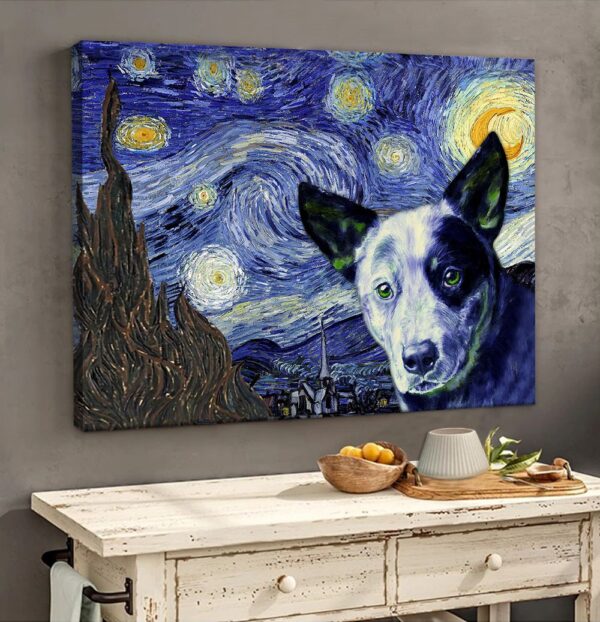 Australian Cattle Dog Poster & Matte Canvas – Dog Wall Art Prints – Canvas Wall Art Decor