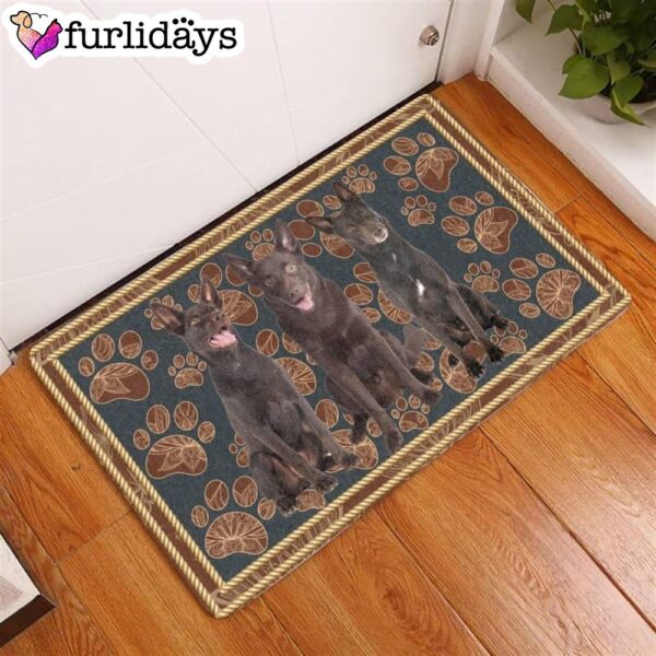 Australian Kelpie-Flower Paw Doormat – Funny Doormat – Gift For Dog Lovers