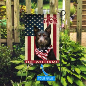 Australian Kelpie God Bless America Personalized Flag Garden Dog Flag Dog Flag For House 2