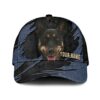Australian Kelpie Jean Background Custom Name & Photo Dog Cap – Classic Baseball Cap All Over Print – Gift For Dog Lovers