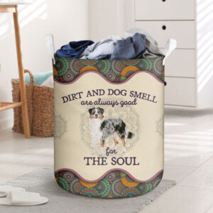 Australian Shepherd Dirt And Smell Laundry Basket Dog Laundry Basket Mother Gift Gift For Dog Lovers 1