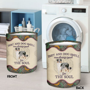 Australian Shepherd Dirt And Smell Laundry Basket Dog Laundry Basket Mother Gift Gift For Dog Lovers 2