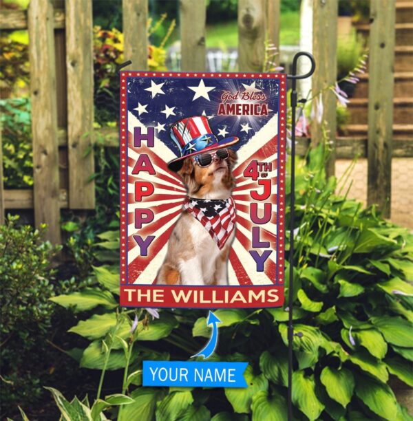 Australian Shepherd God Bless America – 4th Of July Personalized Flag – Garden Dog Flag – Dog Flag For House