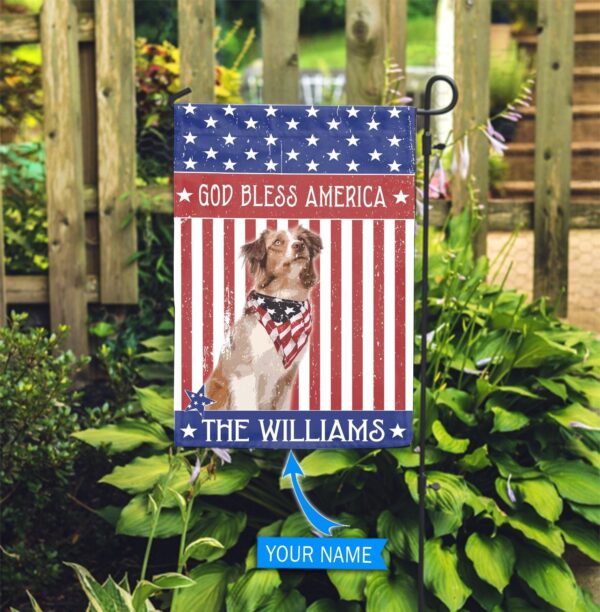 Australian Shepherd God Bless America Personalized Flag – Garden Dog Flag – Personalized Dog Garden Flags