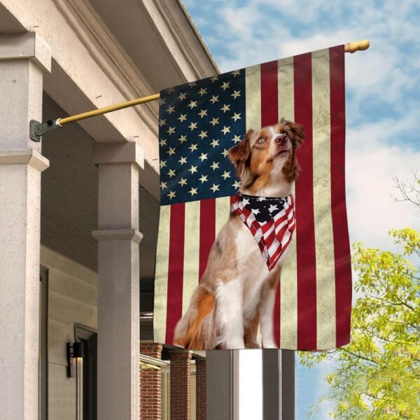 Australian Shepherd House Flag – Dog Flags Outdoor – Dog Lovers Gifts for Him or Her