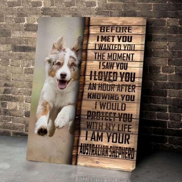 Australian Shepherd Matte Canvas –  Dog Wall Art – Poster To Print – Housewarming Gifts
