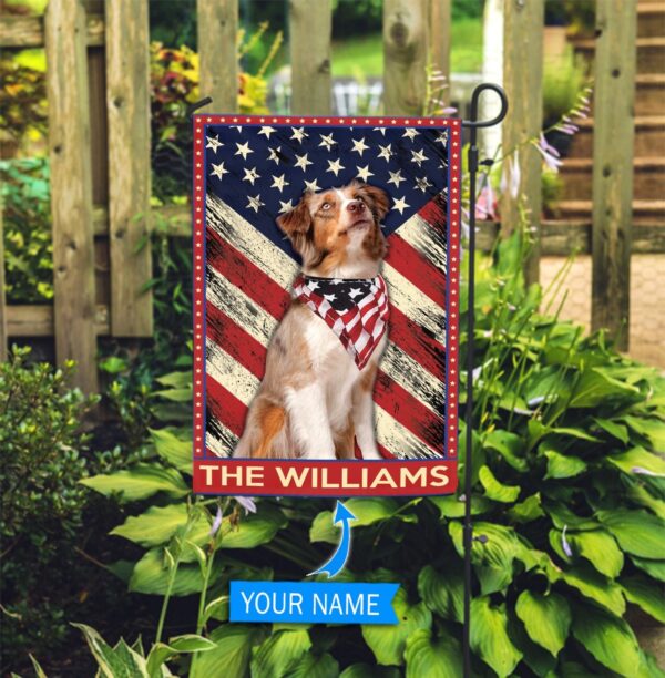 Australian Shepherd Personalized Dog Garden Flag – Garden Dog Flag – Dog Flag For House