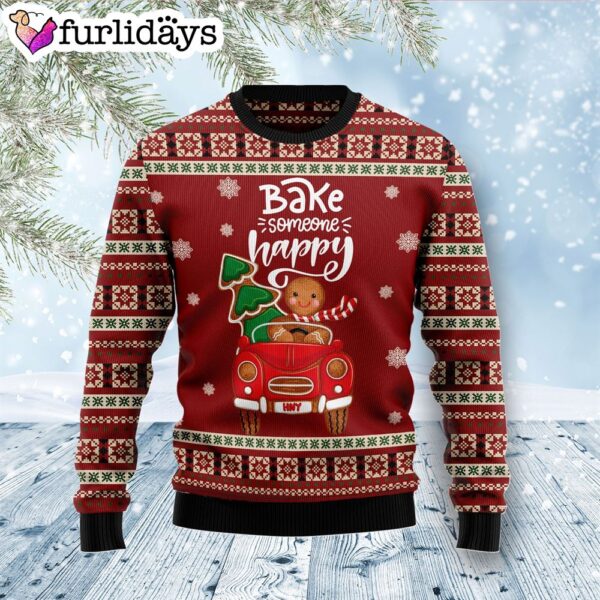 Bake Someone Happy Ugly Christmas Sweater – Xmas Gifts For Dog Lovers – Gift For Christmas