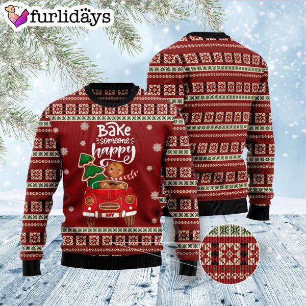 Bake Someone Happy Ugly Christmas Sweater – Xmas Gifts For Dog Lovers – Gift For Christmas