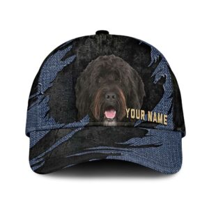 Barbet Jean Background Custom Name Cap Classic Baseball Cap All Over Print Gift For Dog Lovers 1 hglofd