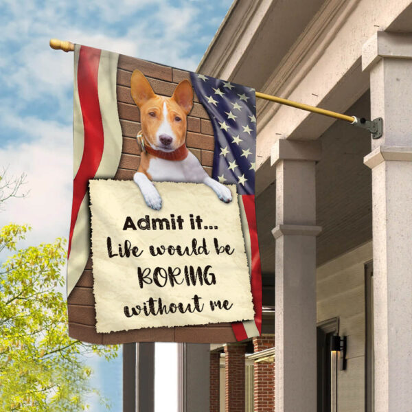 Basenji Personalized Flag – Garden Dog Flag – Personalized Dog Garden Flags
