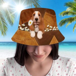 Basset Hound Bucket Hat Hats To Walk With Your Beloved Dog A Gift For Dog Lovers 2 e5hvso