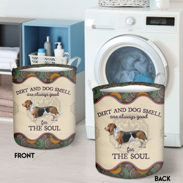 Basset Hound Dirt And Smell Laundry Basket – Dog Laundry Basket – Mother Gift – Gift For Dog Lovers