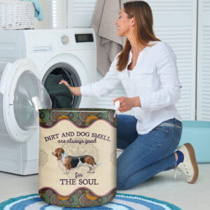 Basset Hound Dirt And Smell Laundry Basket Dog Laundry Basket Mother Gift Gift For Dog Lovers 3