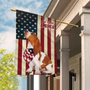Basset Hound God Bless House Flag Dog Flags Outdoor Dog Lovers Gifts for Him or Her 2
