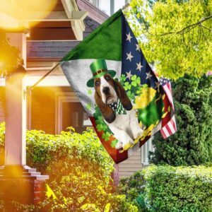 Basset Hound Happy St Patrick s Day Garden Flag Best Outdoor Decor Ideas St Patrick s Day Gifts 3