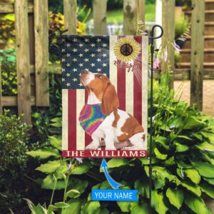 Basset Hound Hippie Personalized Flag Garden Dog Flag Dog Flag For House 2