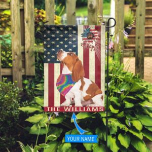 Basset Hound Hippie Personalized House Flag Garden Dog Flag Dog Flag For House 2