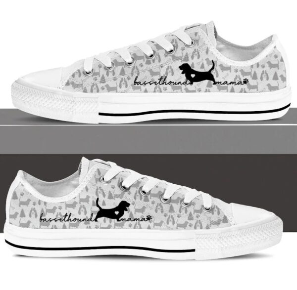 Basset Hound Low Top Shoes – Sneaker For Dog Walking – Dog Lovers Gifts for Him or Her