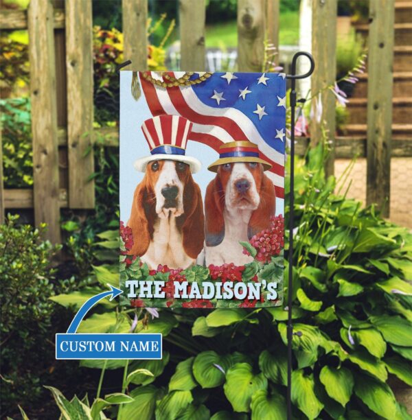 Basset Hound Personalized Flag – Garden Dog Flag – Dog Flag For House