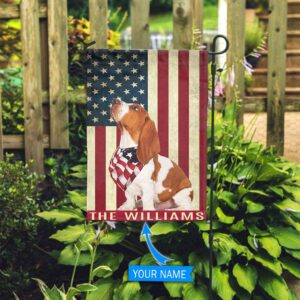 Basset Hound Personalized Garden Flag Garden Dog Flag Personalized Dog Garden Flags 1