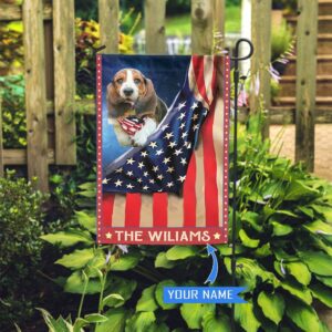 Basset Hound Personalized Garden Flag Garden Dog Flag Personalized Dog Garden Flags 2