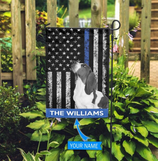 Basset Hound Police Personalized Flag – Garden Dog Flag – Personalized Dog Garden Flags