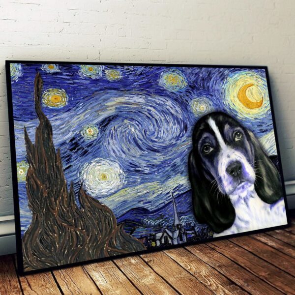 Basset Hound Poster & Matte Canvas – Dog Wall Art Prints – Canvas Wall Art Decor