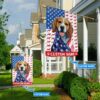 Beagle America Personalized Flag – Garden Dog Flag – Personalized Dog Garden Flags