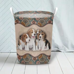 Beagle In Mandala Pattern Laundry Basket Dog Laundry Basket Mother Gift Gift For Dog Lovers 3