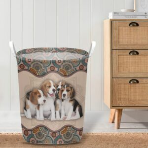 Beagle In Mandala Pattern Laundry Basket Dog Laundry Basket Mother Gift Gift For Dog Lovers 4