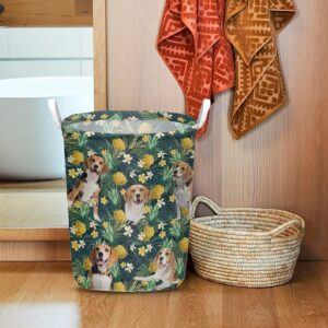 Beagle In Pineapple Tropical Pattern Laundry…
