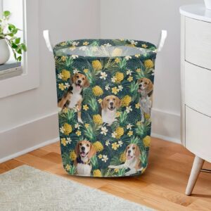 Beagle In Pineapple Tropical Pattern Laundry Basket Dog Laundry Basket Mother Gift Gift For Dog Lovers 2