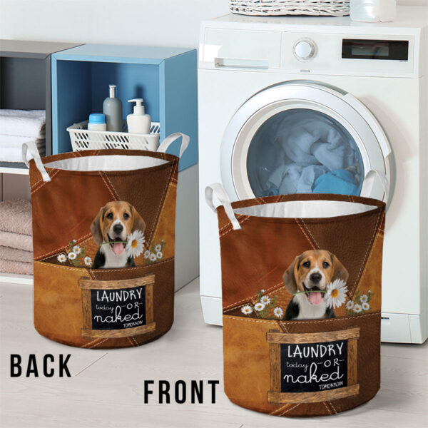Beagle Laundry Today Or Naked Tomorrow Daisy Laundry Basket – Dog Laundry Basket – Mother Gift – Gift For Dog Lovers