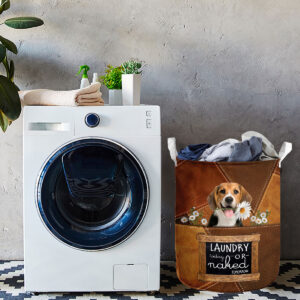 Beagle Laundry Today Or Naked Tomorrow Daisy Laundry Basket Dog Laundry Basket Mother Gift Gift For Dog Lovers 3