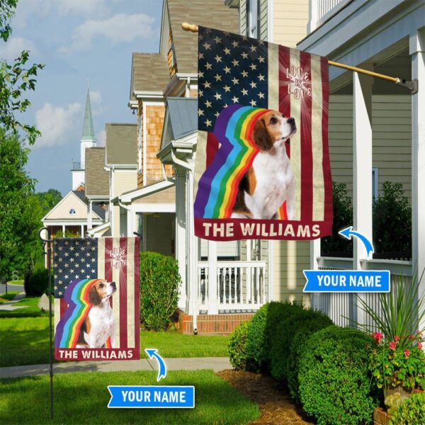 Beagle Lgbt Personalized House Flag – Garden Dog Flag – Dog Flag For House