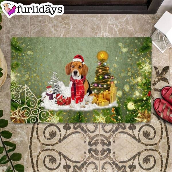 Beagle Merry Christmas Doormat – Xmas Welcome Mats – Gift For Dog Lovers