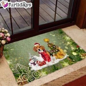 Beagle Merry Christmas Doormat Xmas Welcome Mats Gift For Dog Lovers 2